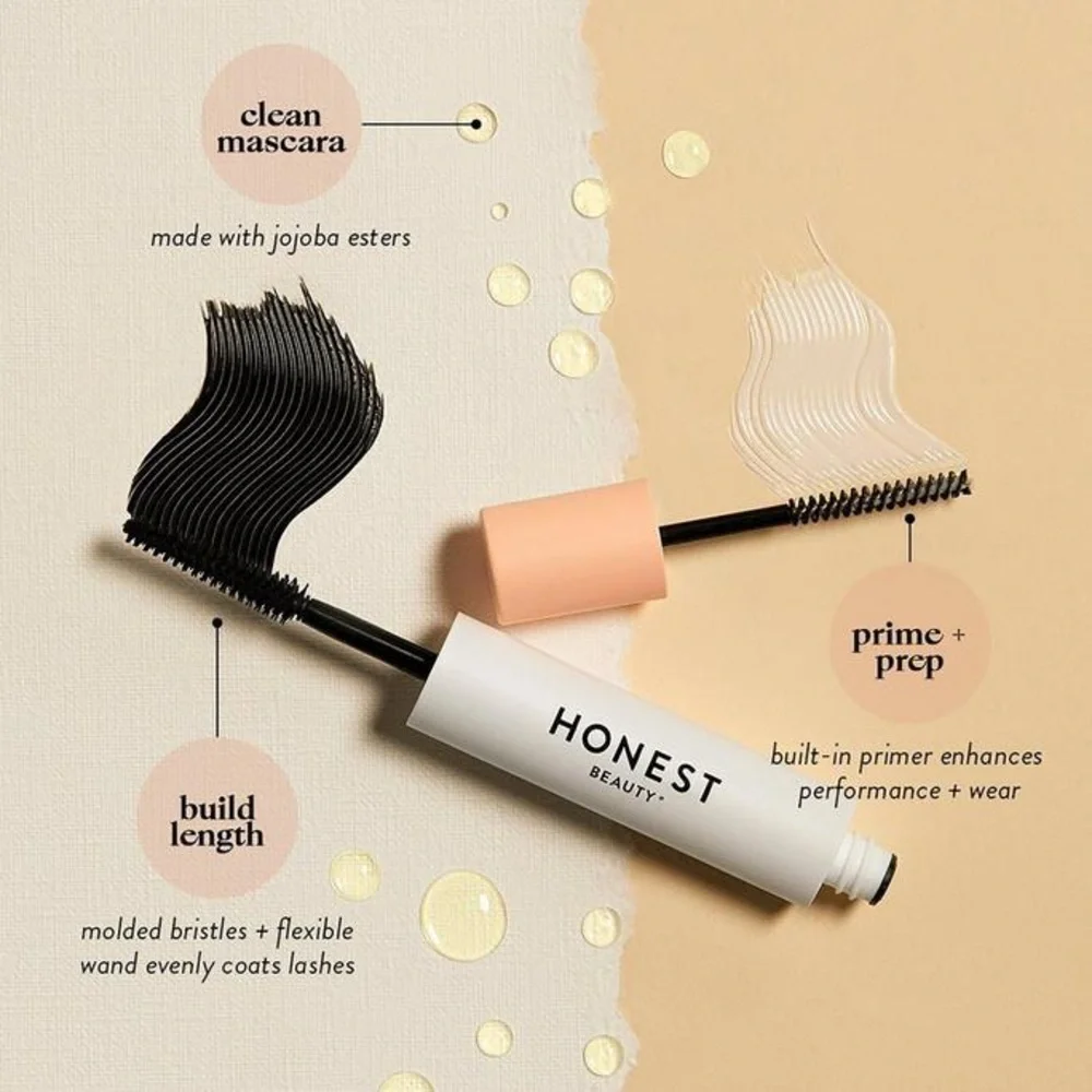 Honest Beauty 2-in-1 Extreme Length Mascara + Lash Primer NIB Clean Beauty